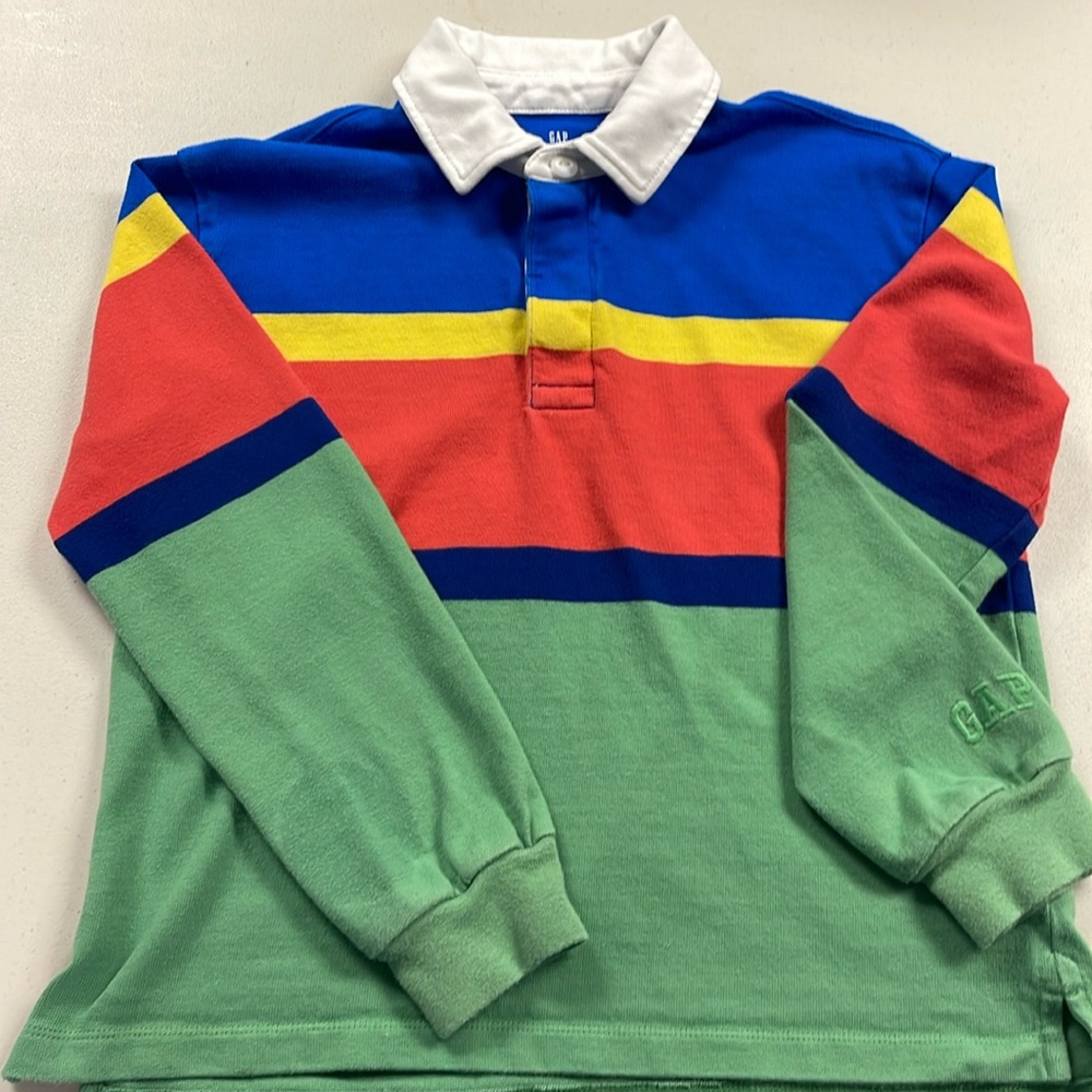 Gap boys striped rugby polo shirt